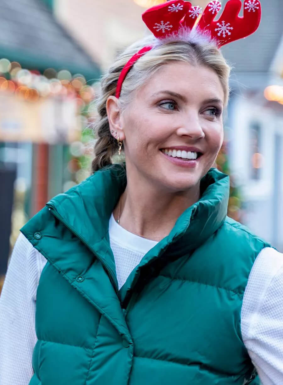 Harpoon Audrey Inspired Green Leather Jacket - Fit for Christmas Style
