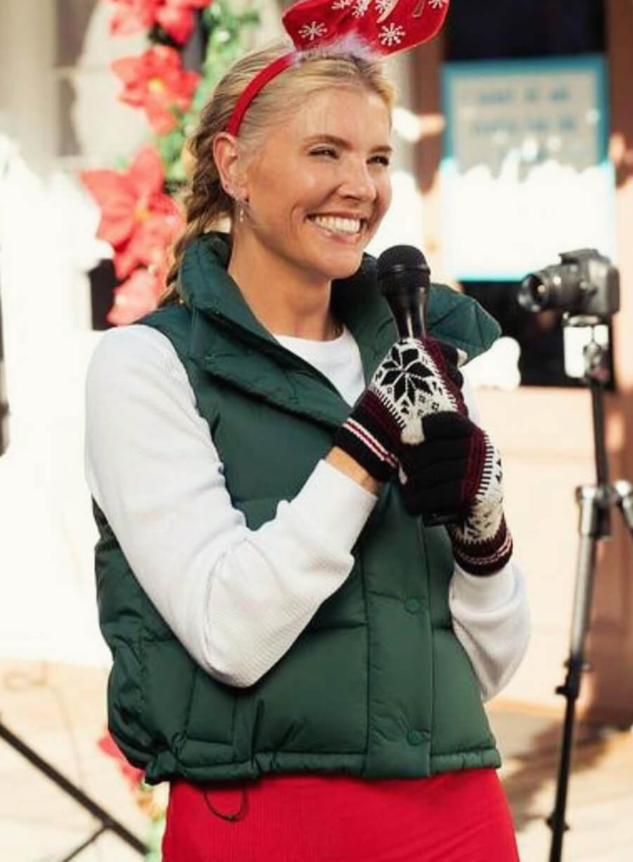 Harpoon Audrey Inspired Green Leather Jacket - Fit for Christmas Style