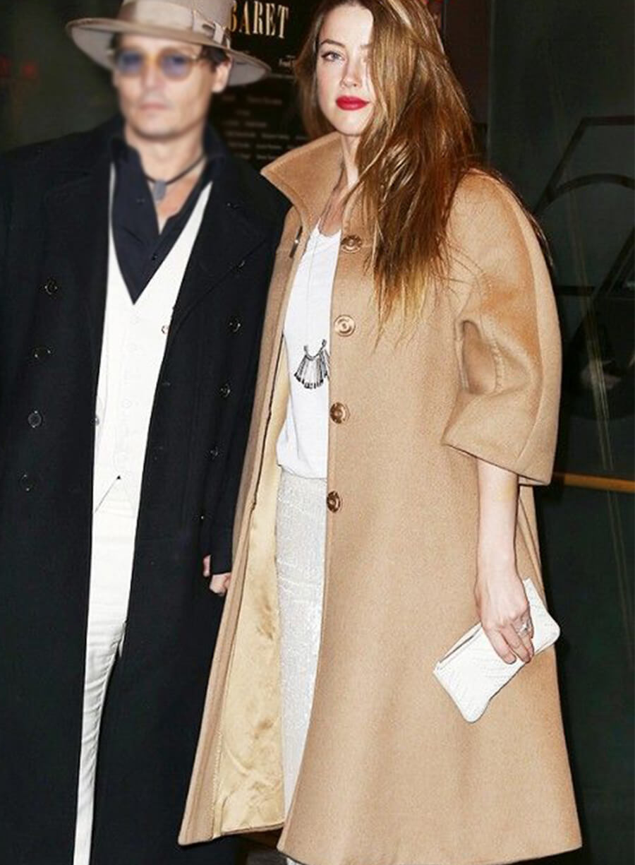 Harpoon Amber Heard Inspired Brown Coat