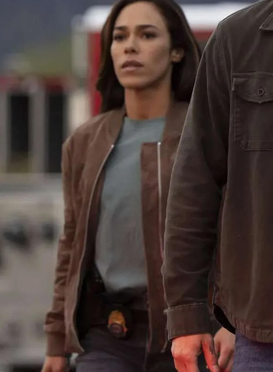 Harpoon Amber Oliveras Inspired Brown Bomber Jacket - Countdown 2025 Style