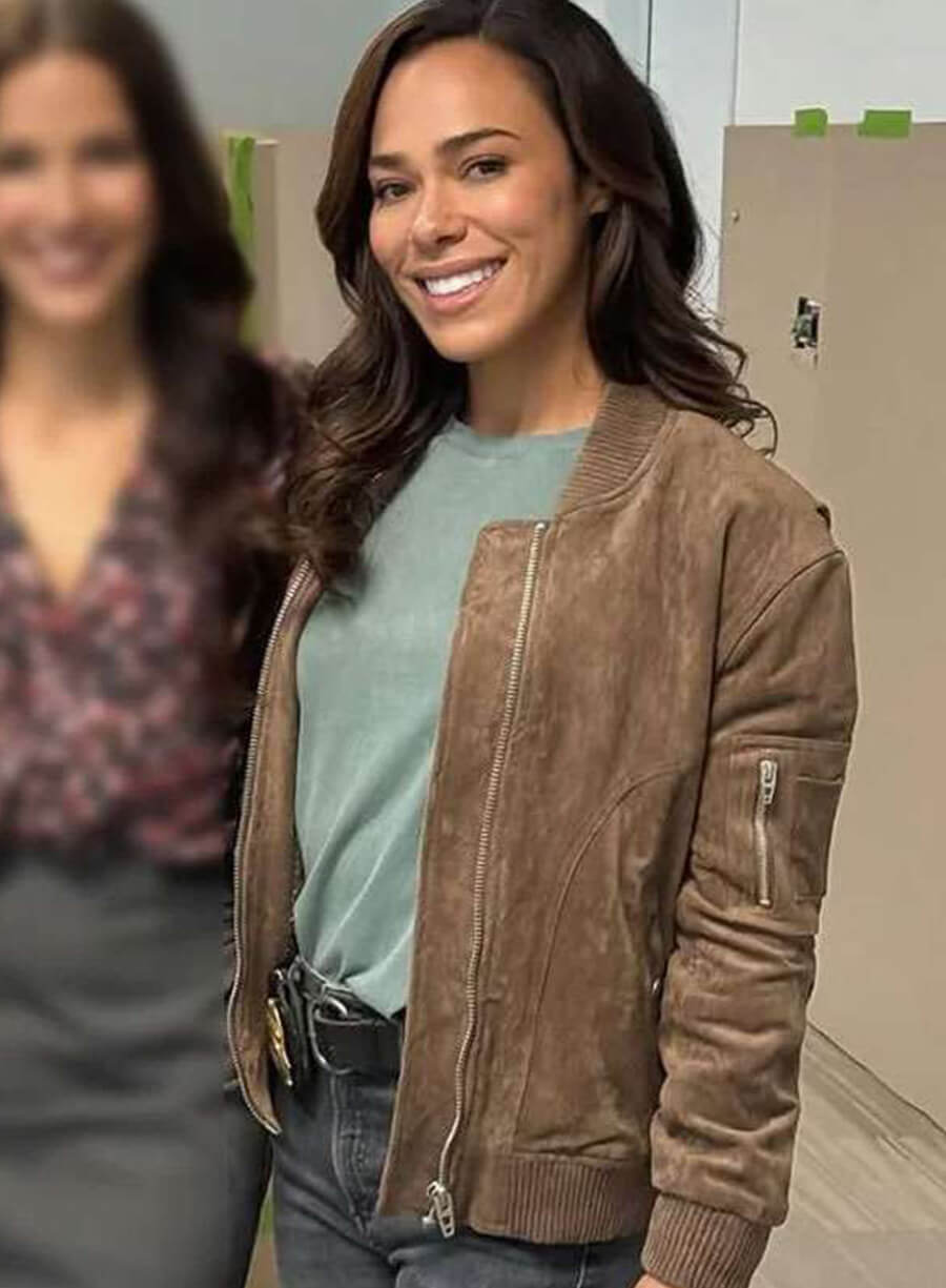Harpoon Amber Oliveras Inspired Brown Bomber Jacket - Countdown 2025 Style