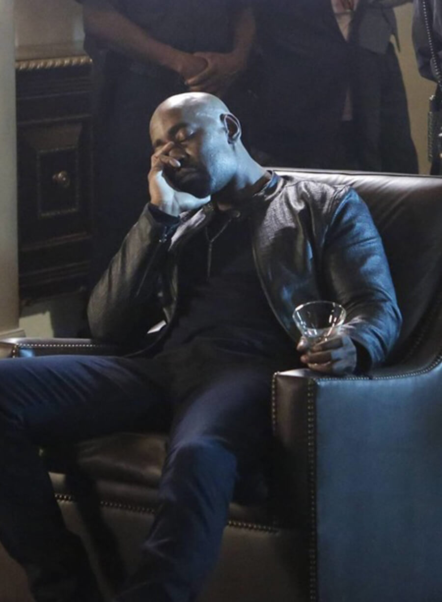 Harpoon Amenadiel Inspired Black Leather Jacket - Lucifer S02 Style
