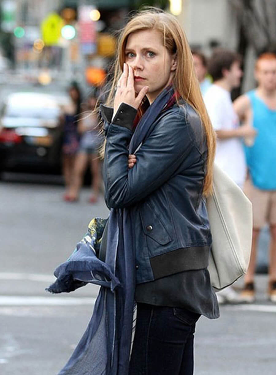 Harpoon Amy Adams Inspired Blue Leather Jacket