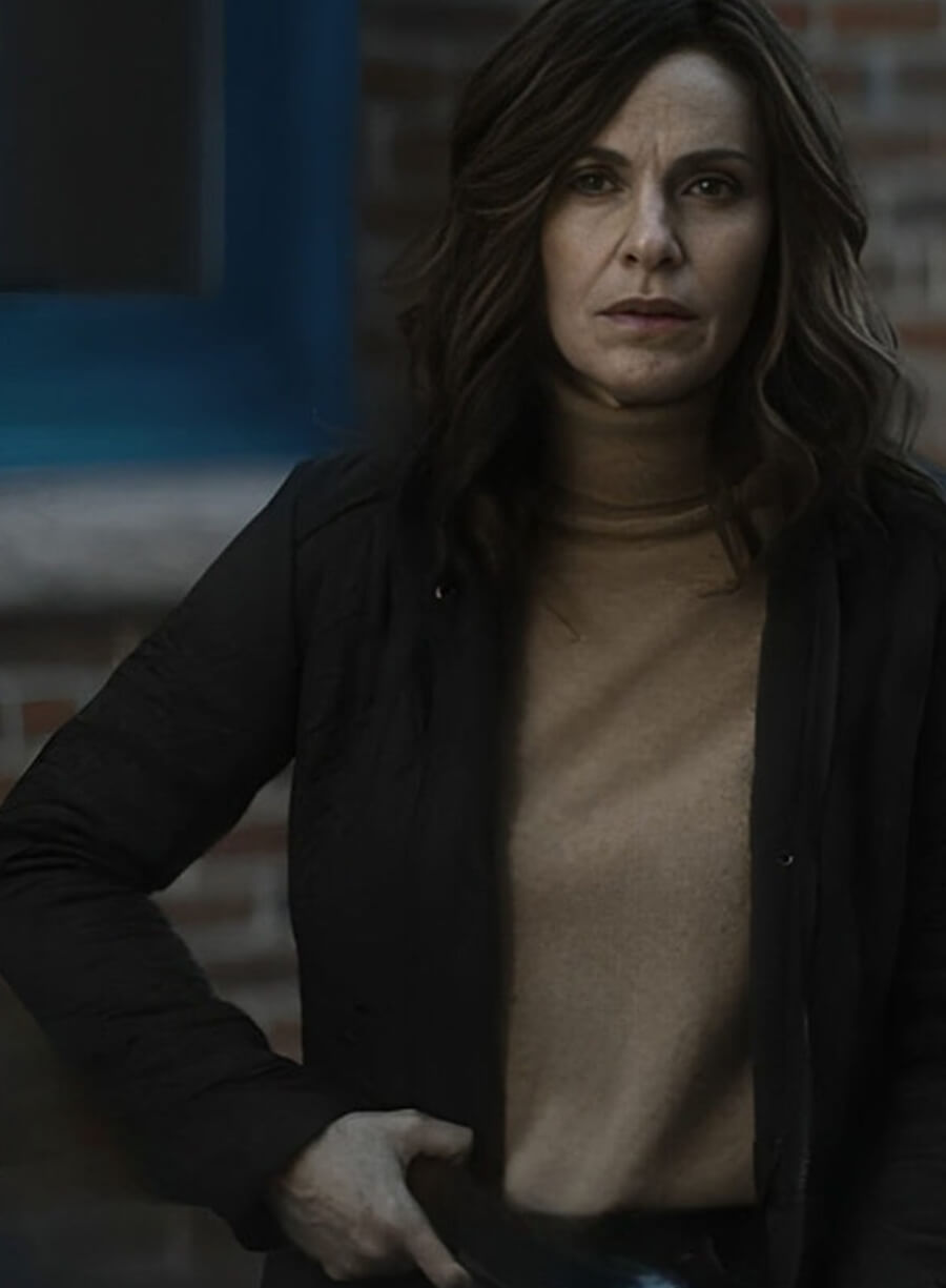 Harpoon Amy Brenneman Inspired Black Real Leather Leather Jacket - The Old Man Tv Series Style