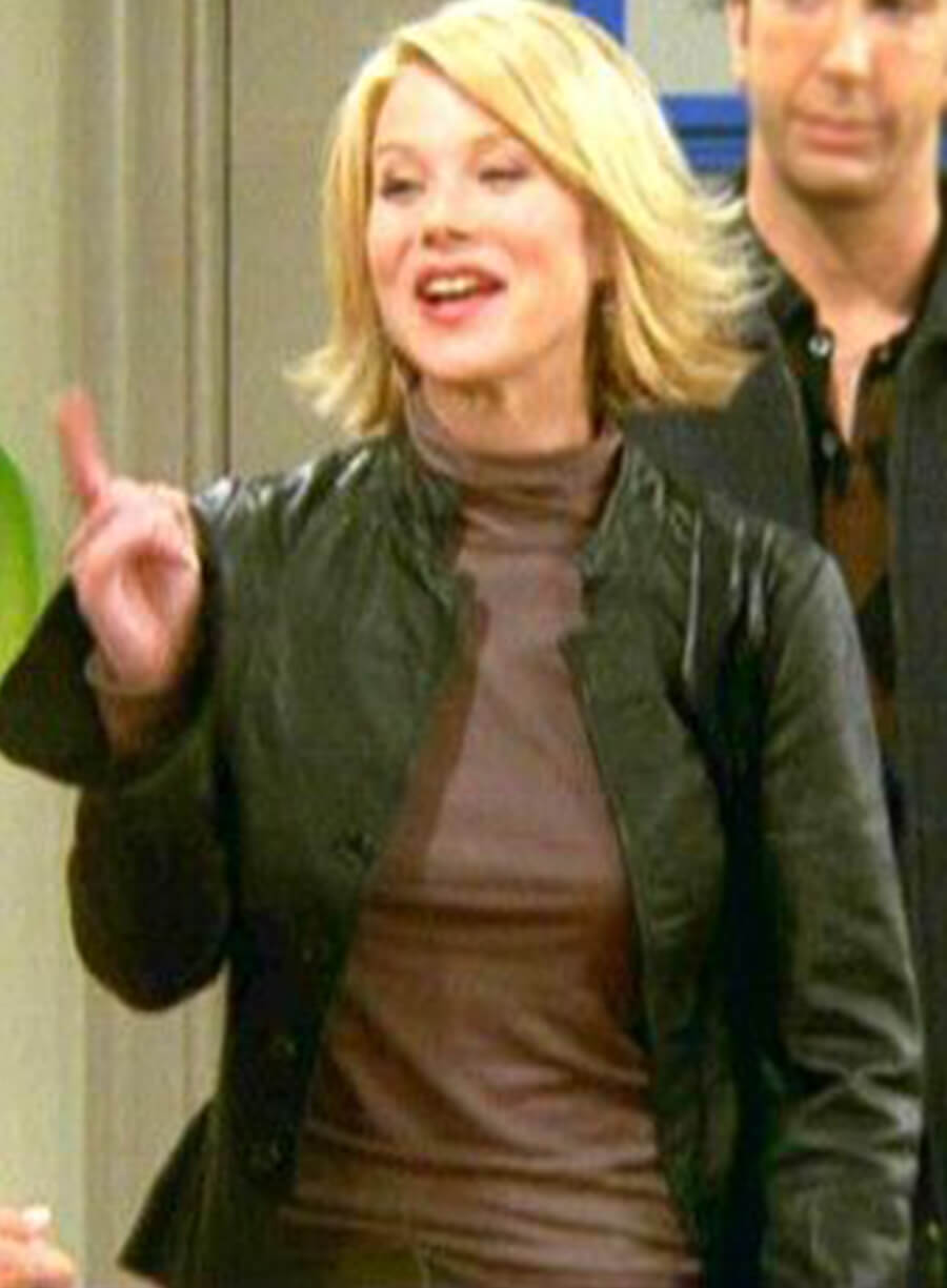 Harpoon Amy Green Inspired Black Real Leather Leather Jacket - Friends Style
