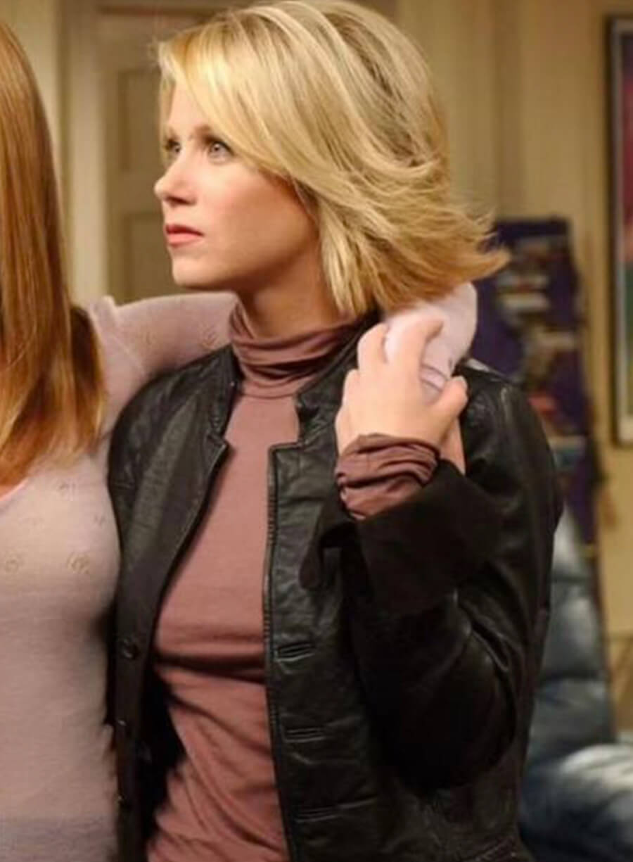 Harpoon Amy Green Inspired Black Real Leather Leather Jacket - Friends Style