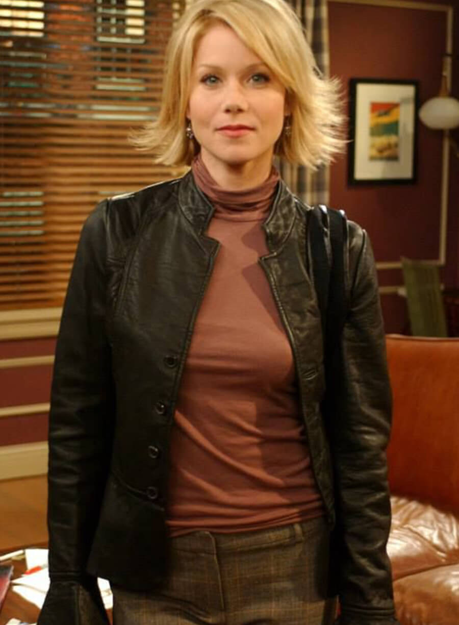 Harpoon Amy Green Inspired Black Real Leather Leather Jacket - Friends Style