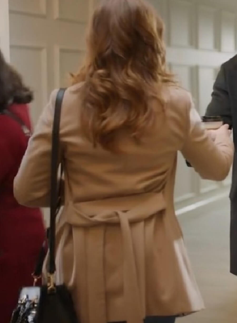 Harpoon Amy Groening Inspired Beige Coat - Twas the Date Before Christmas Style