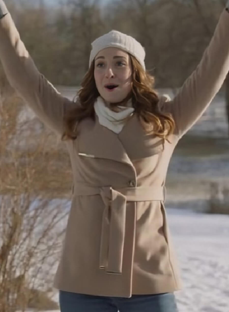 Harpoon Amy Groening Inspired Beige Coat - Twas the Date Before Christmas Style
