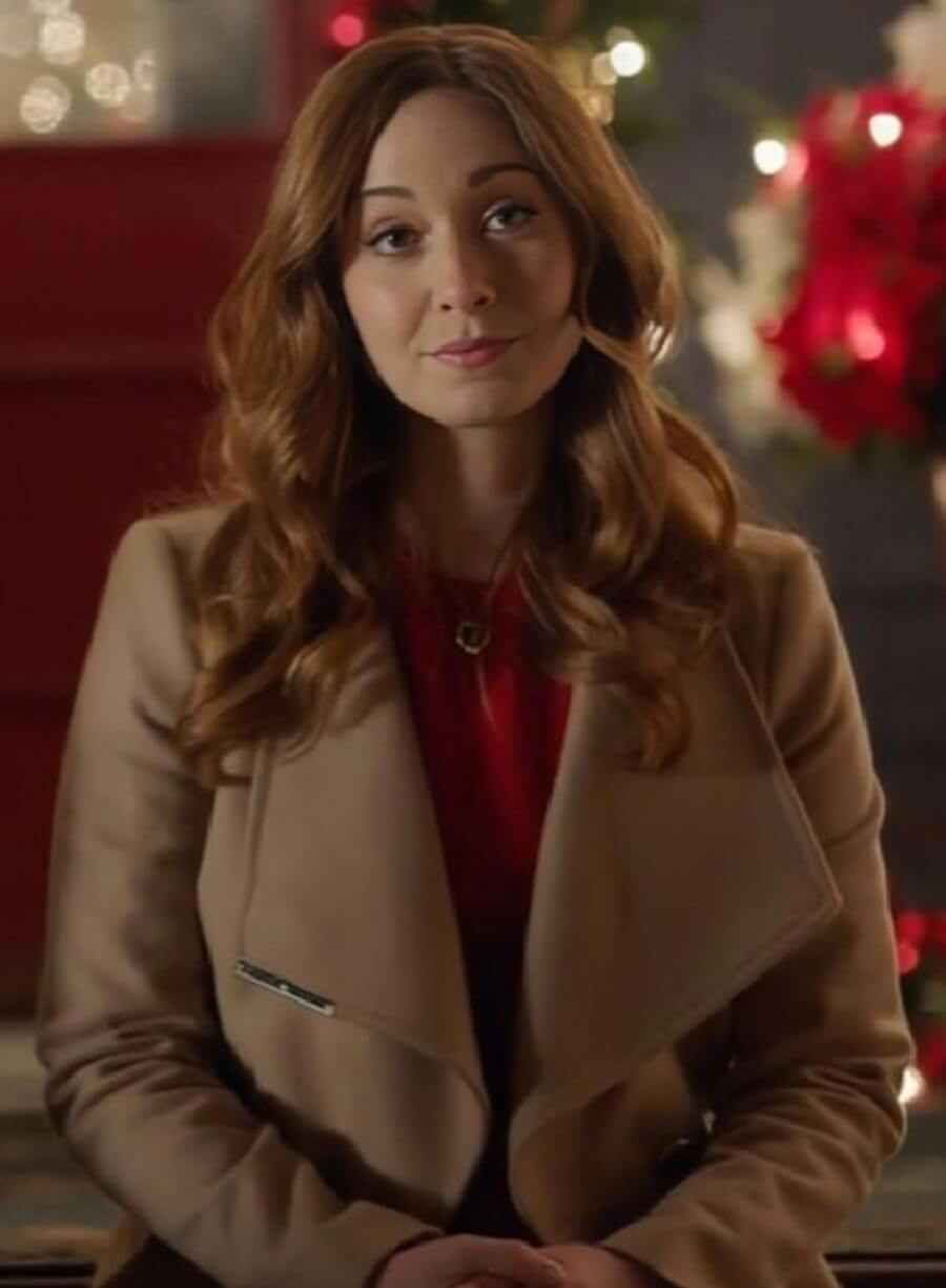 Harpoon Amy Groening Inspired Beige Coat - Twas the Date Before Christmas Style
