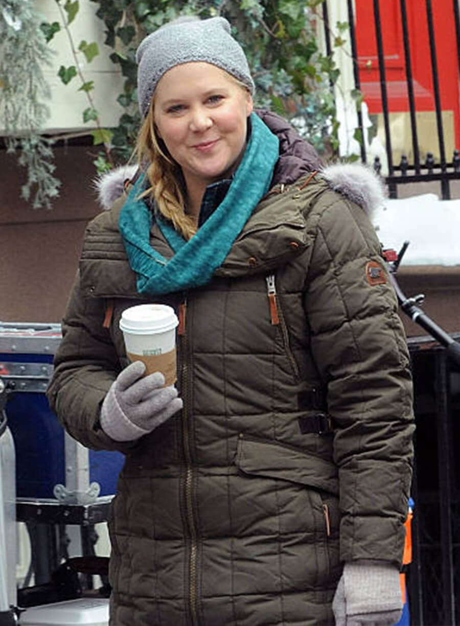 Harpoon Amy Schumer Puffer Inspired Brown Fabric Hooded Jacket