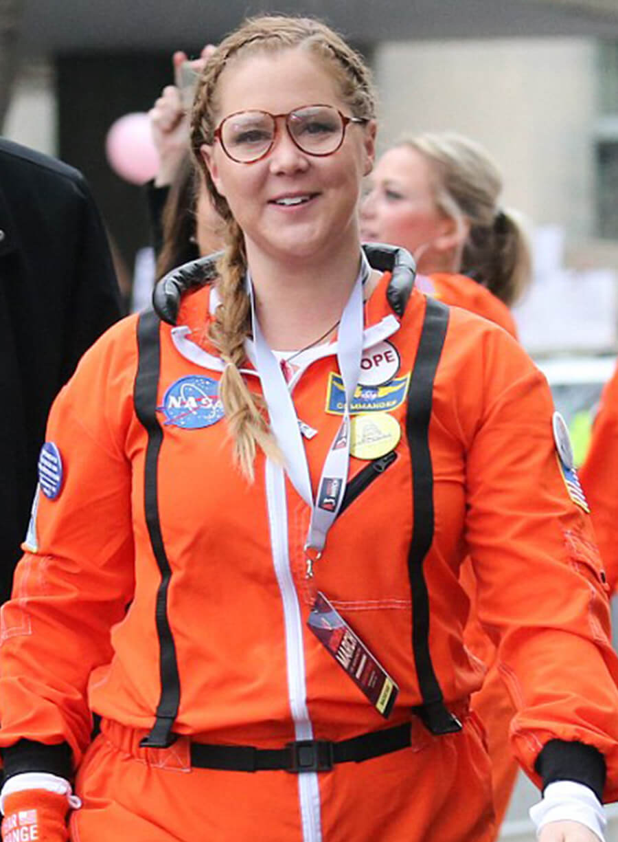 Harpoon Amy Schumer Women's March Inspired Orange Faux Leather / Real Leather Leather Jacket