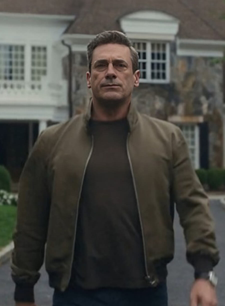 Harpoon Andrew Cooper Inspired Green Bomber Jacket - Your Friends and Neighbors Style
