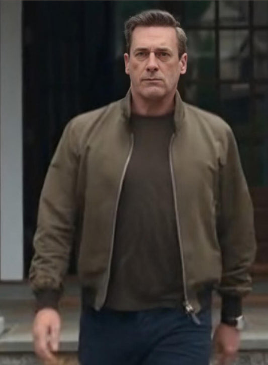 Harpoon Andrew Cooper Inspired Green Bomber Jacket - Your Friends and Neighbors Style