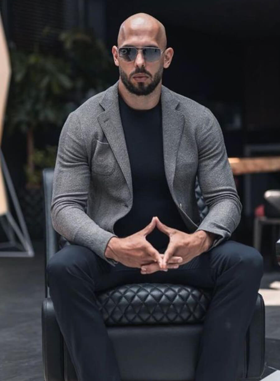 Harpoon Andrew Tate Inspired Grey Wool Jacket