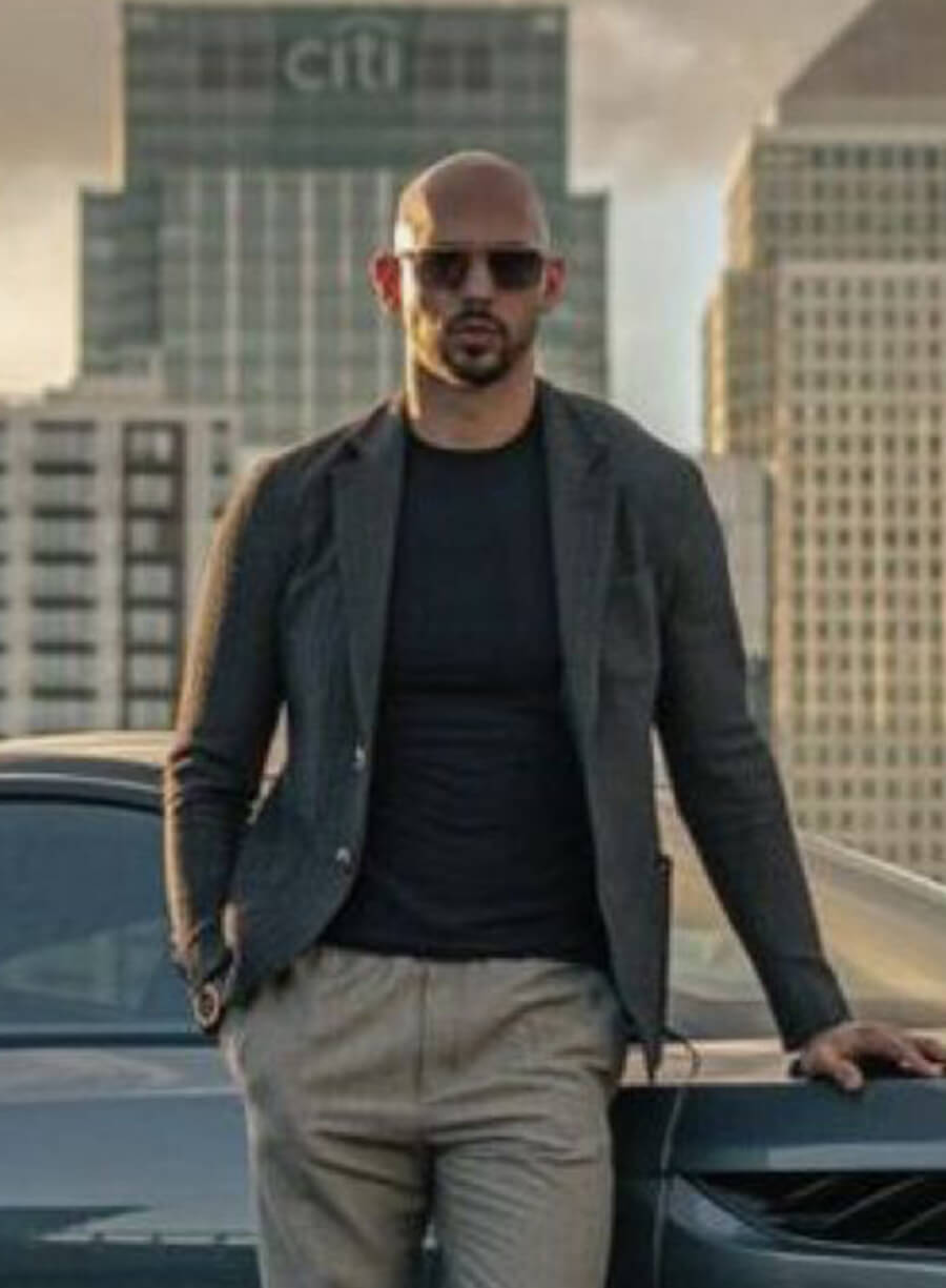 Harpoon Andrew Tate Inspired Grey Wool Jacket