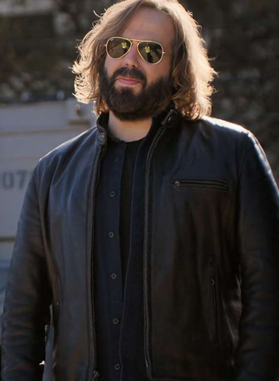 Harpoon Angus Sampson Inspired Black Leather Jacket - The Lincoln Lawyer S02 Style