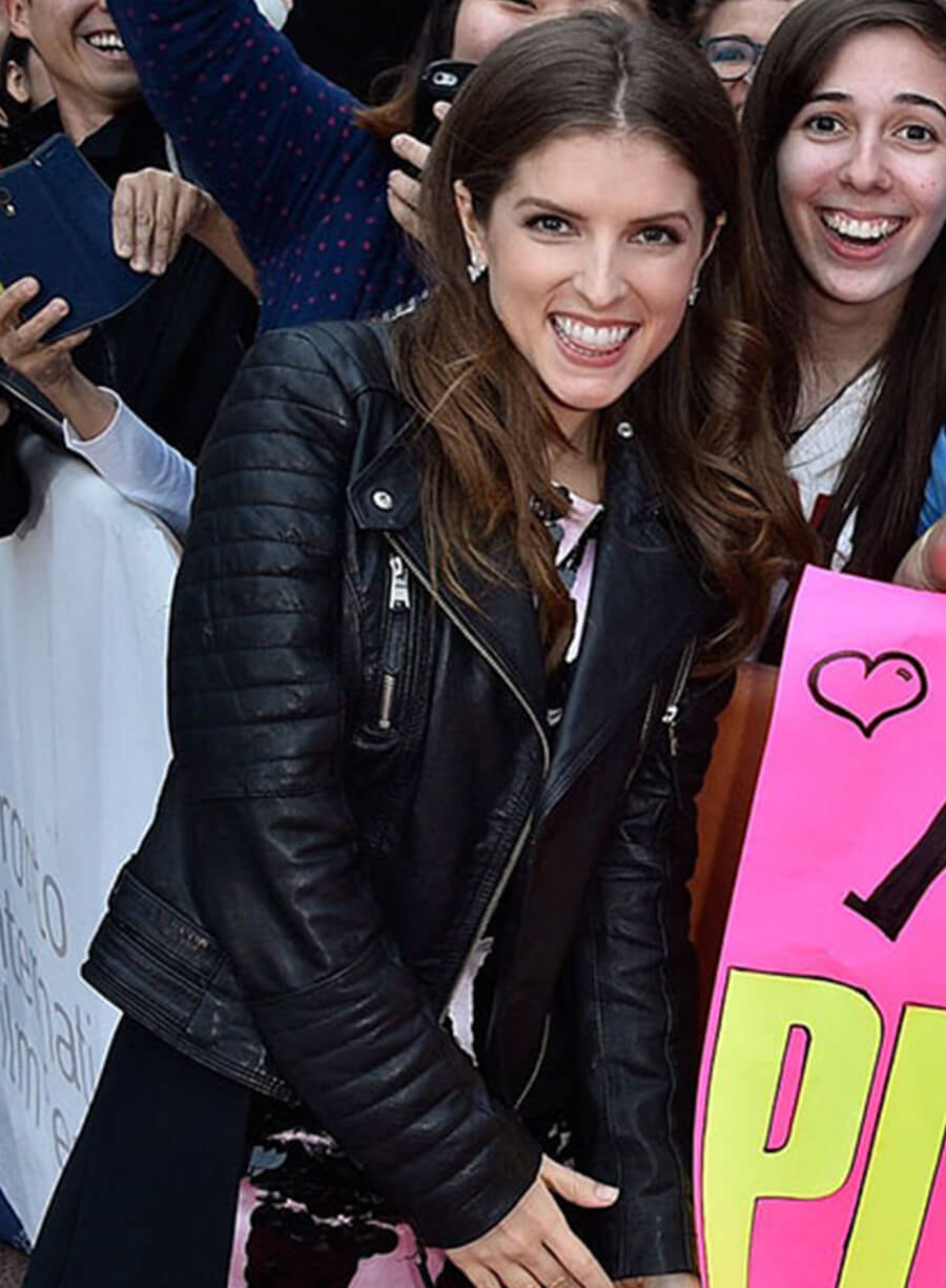 Harpoon Anna Kendrick Inspired Black Leather Jacket