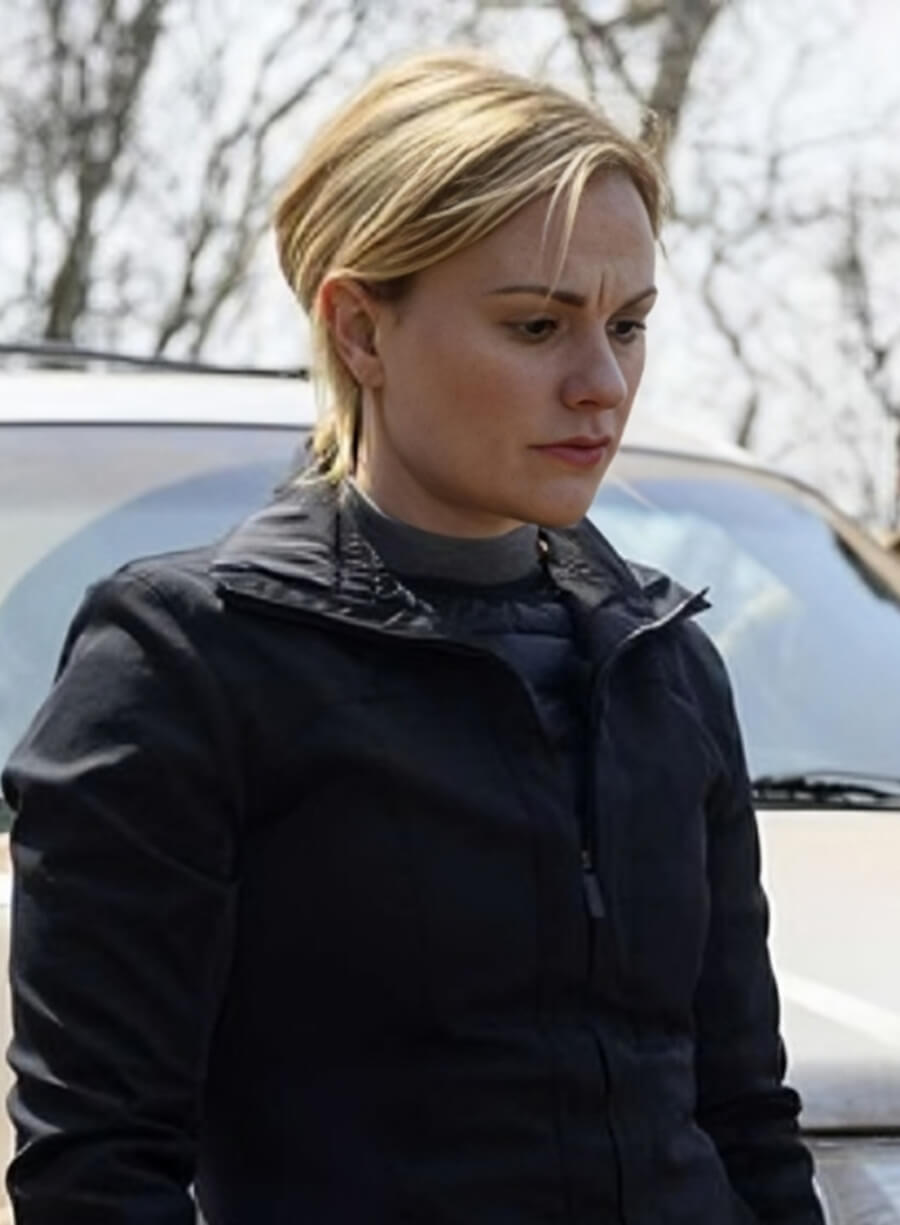 Harpoon Anna Paquin Inspired Black Cotton Coat - The Affair Style