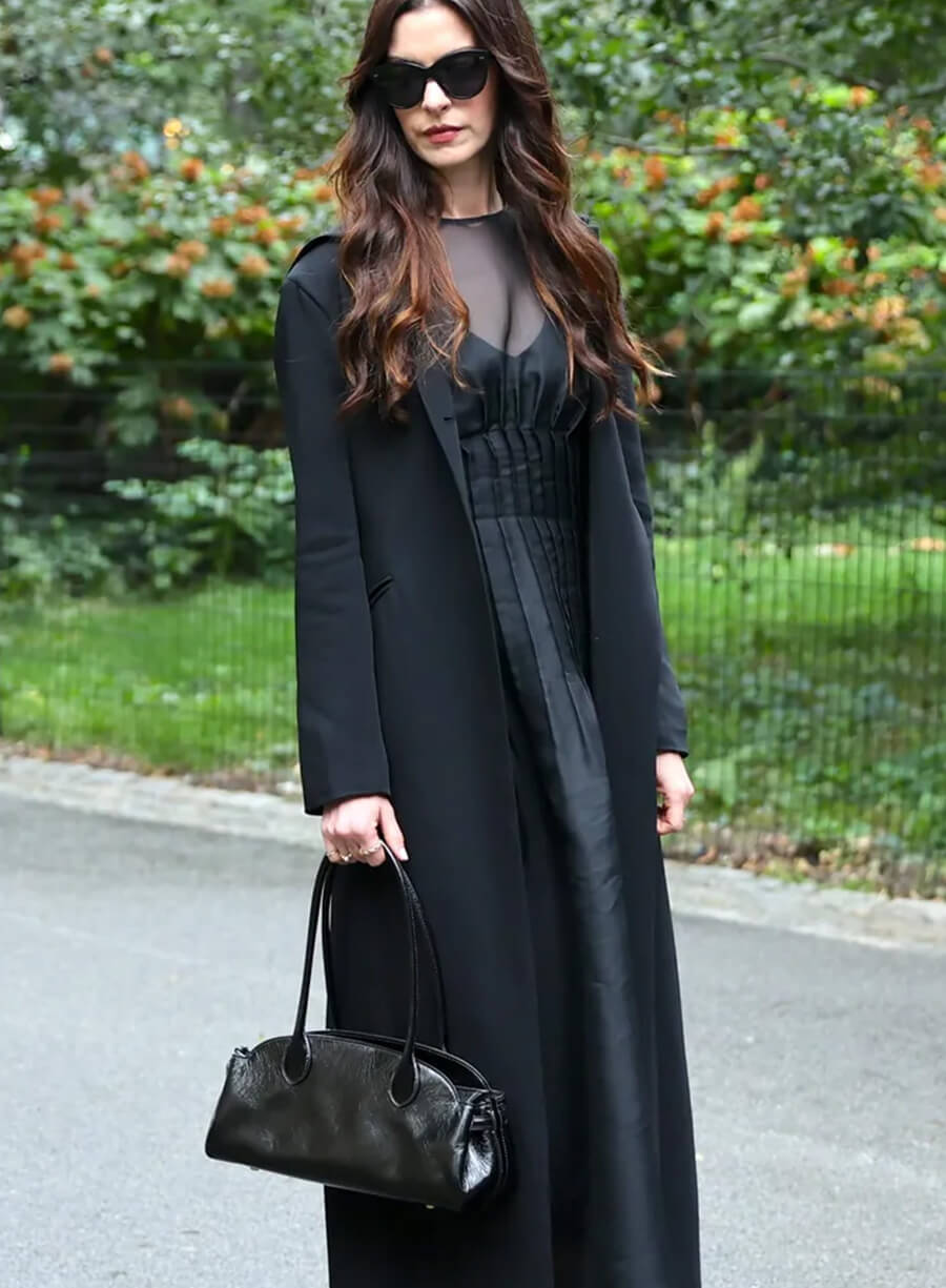 Harpoon Andrea Sachs Inspired Black Quality Fabric Coat - The Devil Wears Prada 2 Style