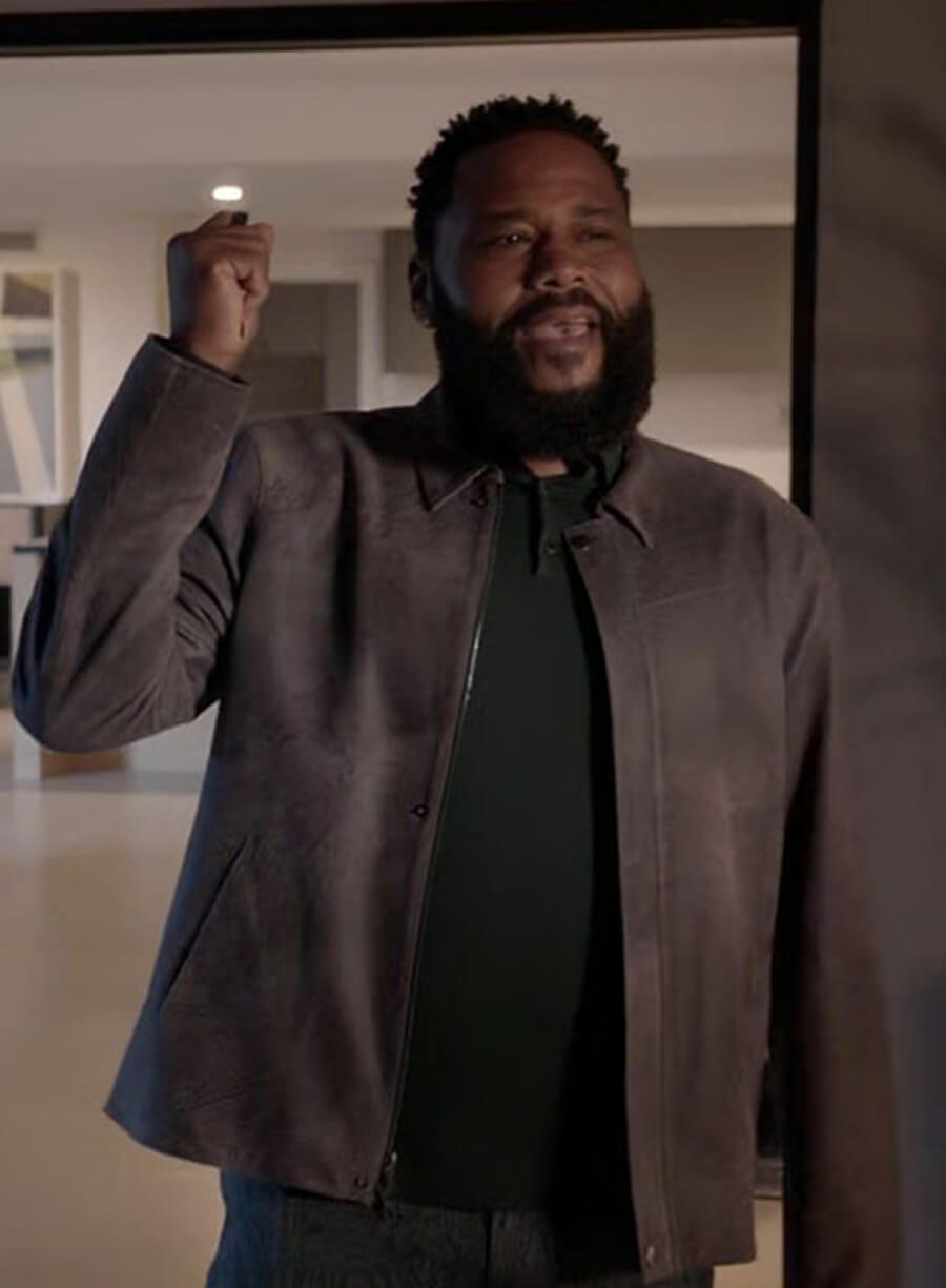 Harpoon Andre Dre Johnson Inspired Grey Leather Jacket - Black-ish Style