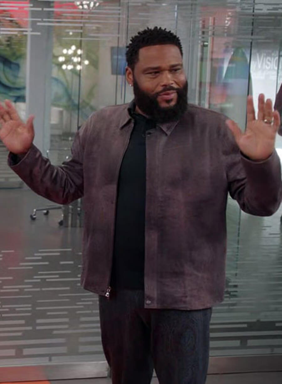 Harpoon Andre Dre Johnson Inspired Grey Leather Jacket - Black-ish Style