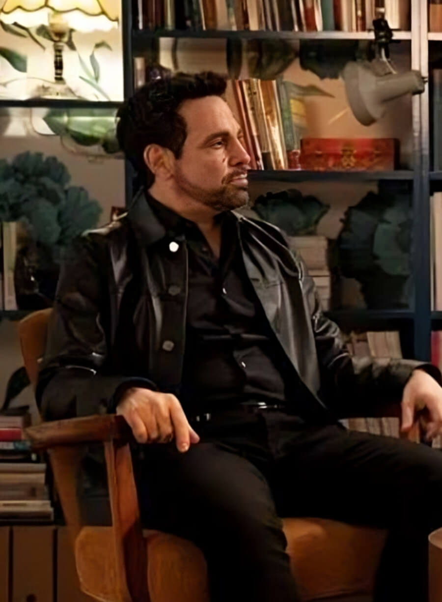 Harpoon Anthony Marentino Inspired Black Real Leather Leather Jacket - And Just Like That S01 Style