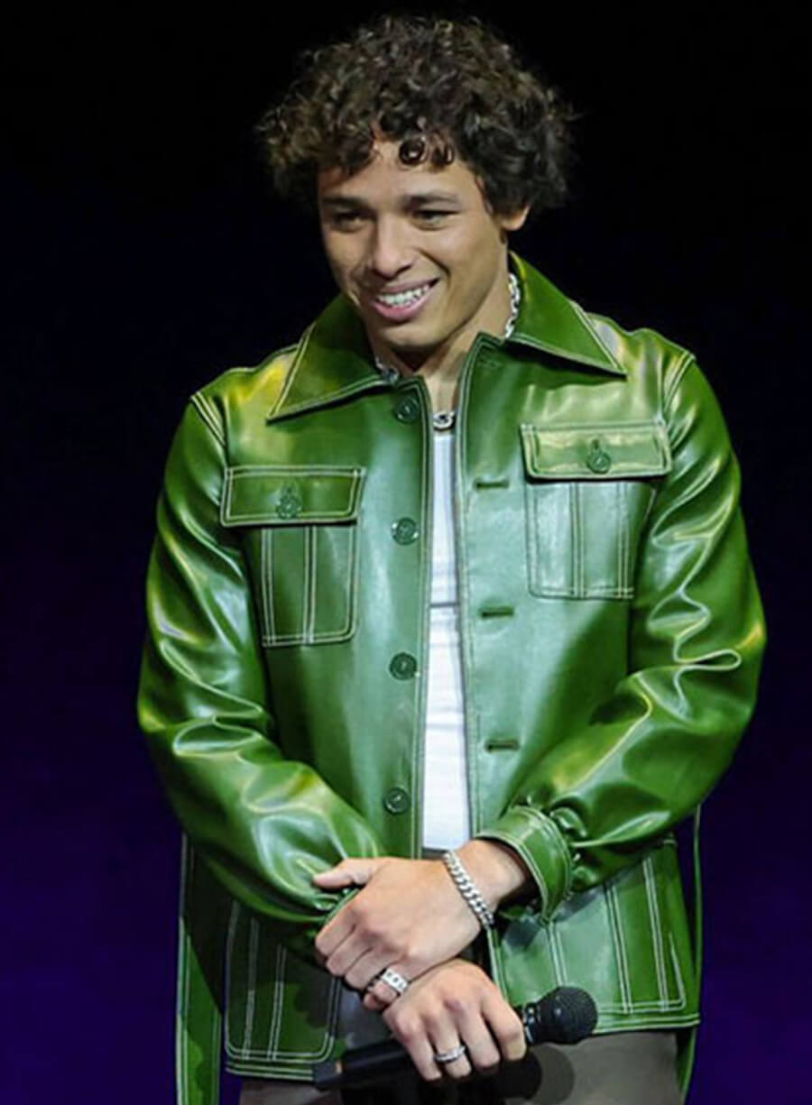 Harpoon Anthony Ramos Inspired Green Leather Jacket