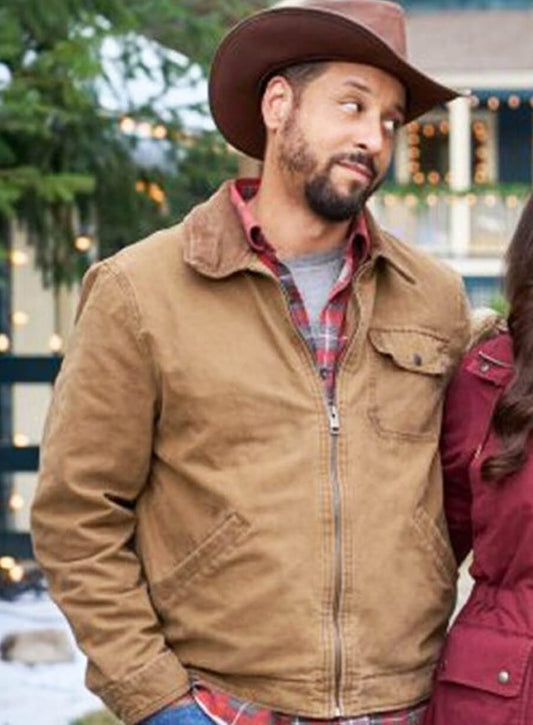 Harpoon Antonio Cayonne Inspired Brown Leather Jacket - Christmas Under the Lights Style