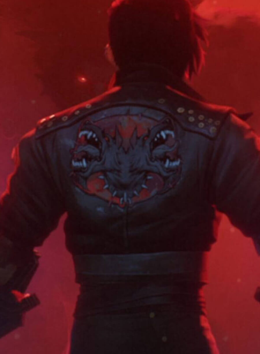 Harpoon VI Inspired Black Genuine Leather Costume Jacket - Arcane S2 Style