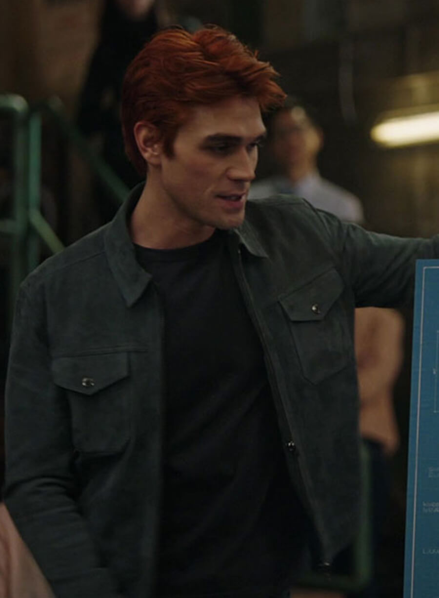 Harpoon Archie Andrews Inspired Grey Leather Jacket - Riverdale Style