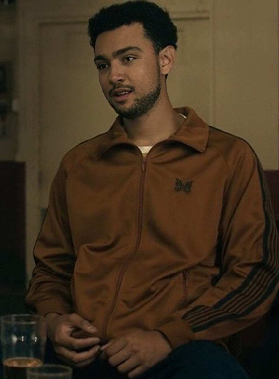 Harpoon Luke Inspired Brown Fleece Fabric Leather Jacket - Steal Style