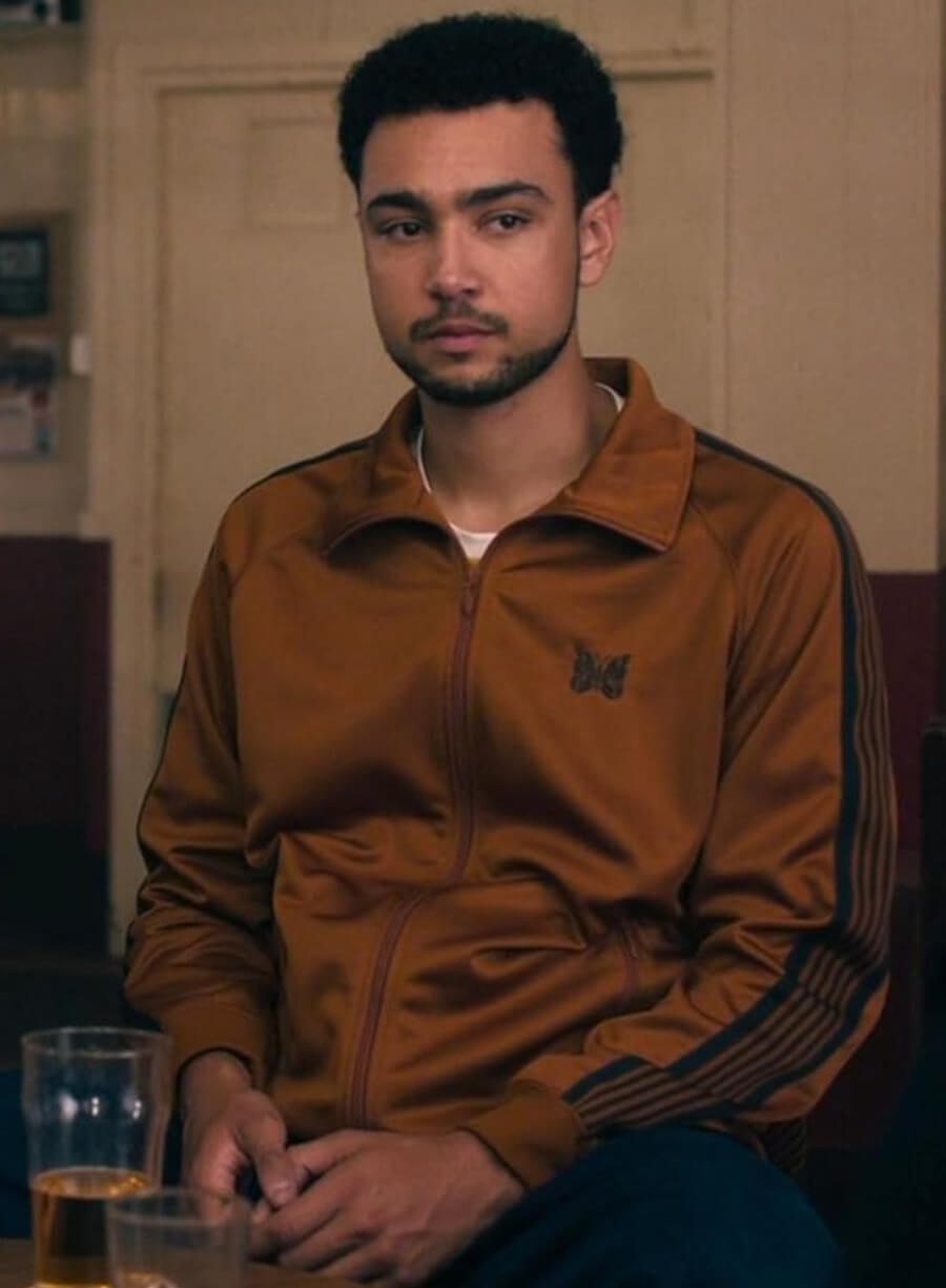 Harpoon Luke Inspired Brown Fleece Fabric Leather Jacket - Steal Style
