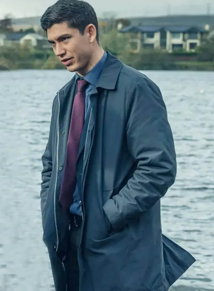 Harpoon Hitch Inspired Black Fabric Leather Jacket - The Jetty Tv Series Style