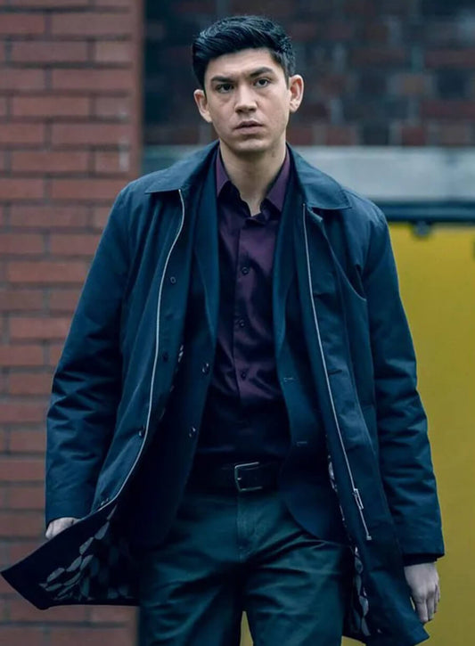 Harpoon Hitch Inspired Black Fabric Leather Jacket - The Jetty Tv Series Style