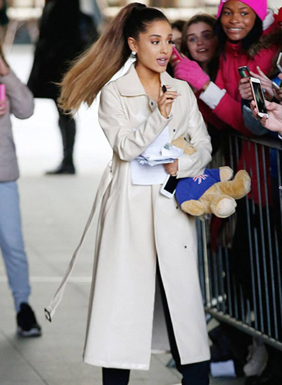 Harpoon Ariana Grande Long Inspired White Coat