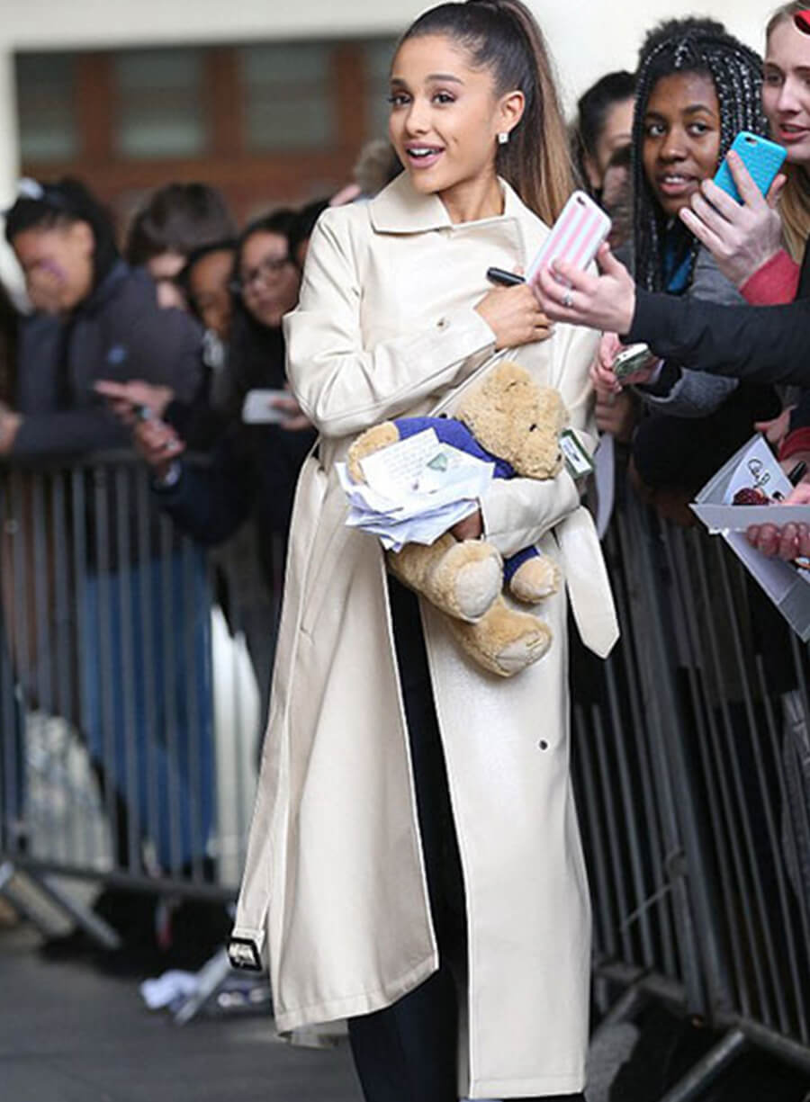 Harpoon Ariana Grande Long Inspired White Coat