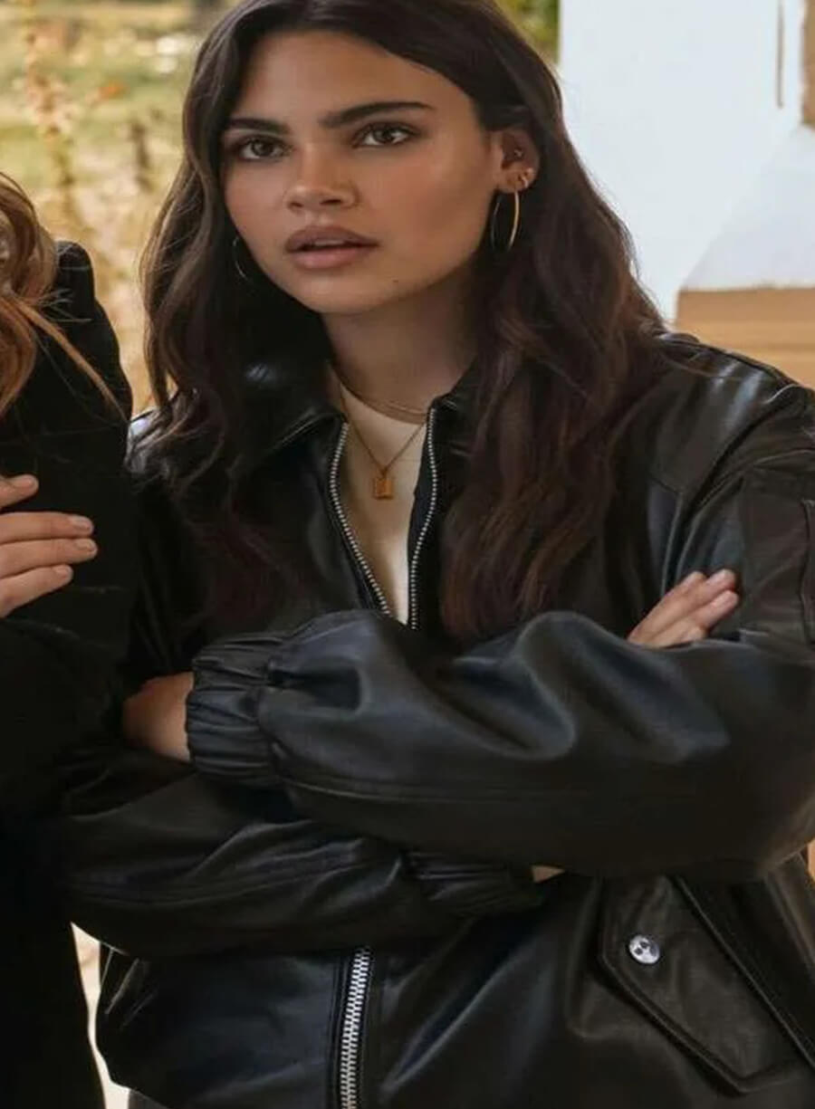 Harpoon Veronika Vanderberg Inspired Black Real Leather Leather Jacket - Now You See Me Now You Don't Style