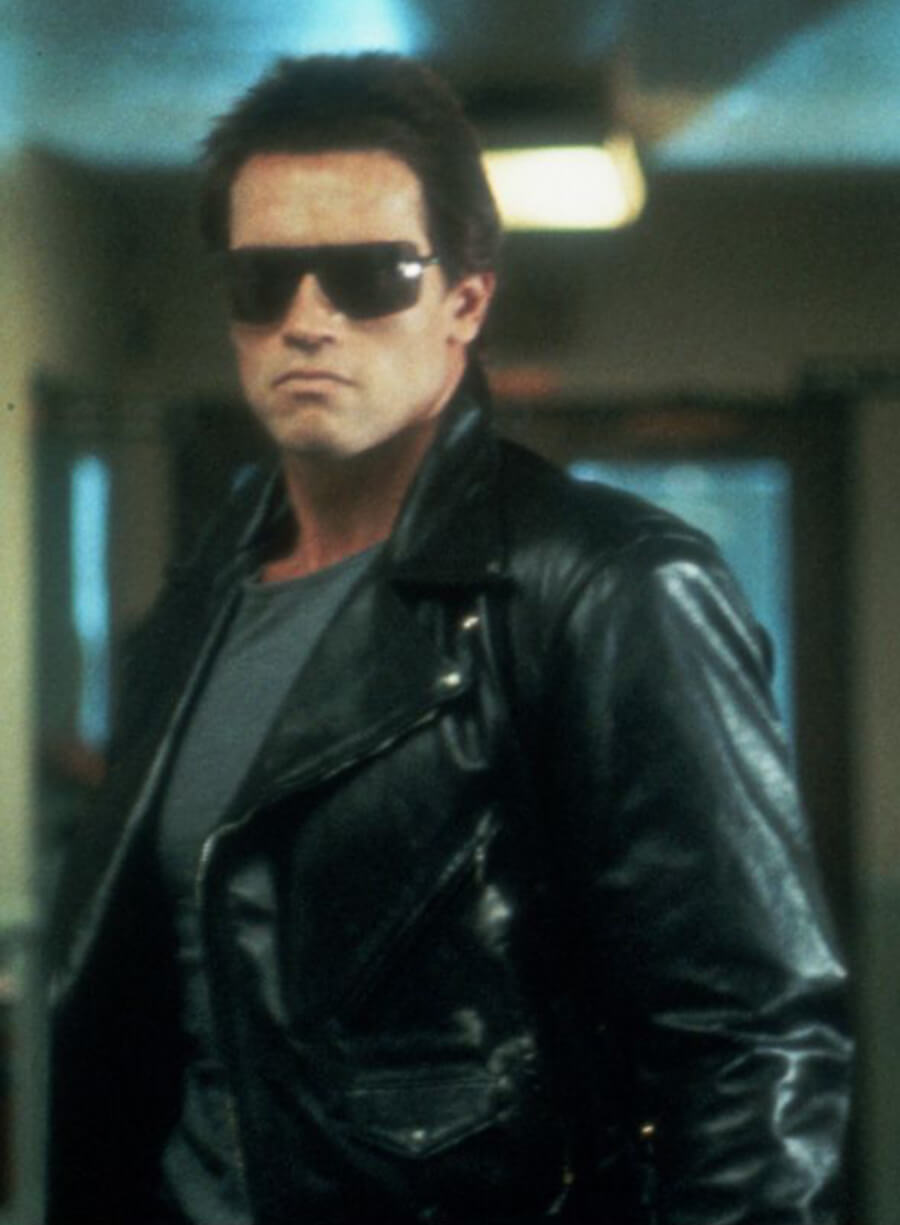 Harpoon Terminator Inspired Black Leather Jacket - The Terminator Style