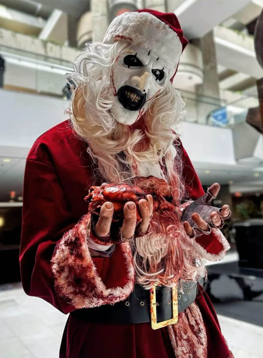 Harpoon Art the Clown Inspired Red Wool Fabric Wool Jacket - Terrifier 3 Style