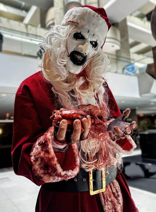 Harpoon Art the Clown Inspired Red Wool Fabric Wool Jacket - Terrifier 3 Style