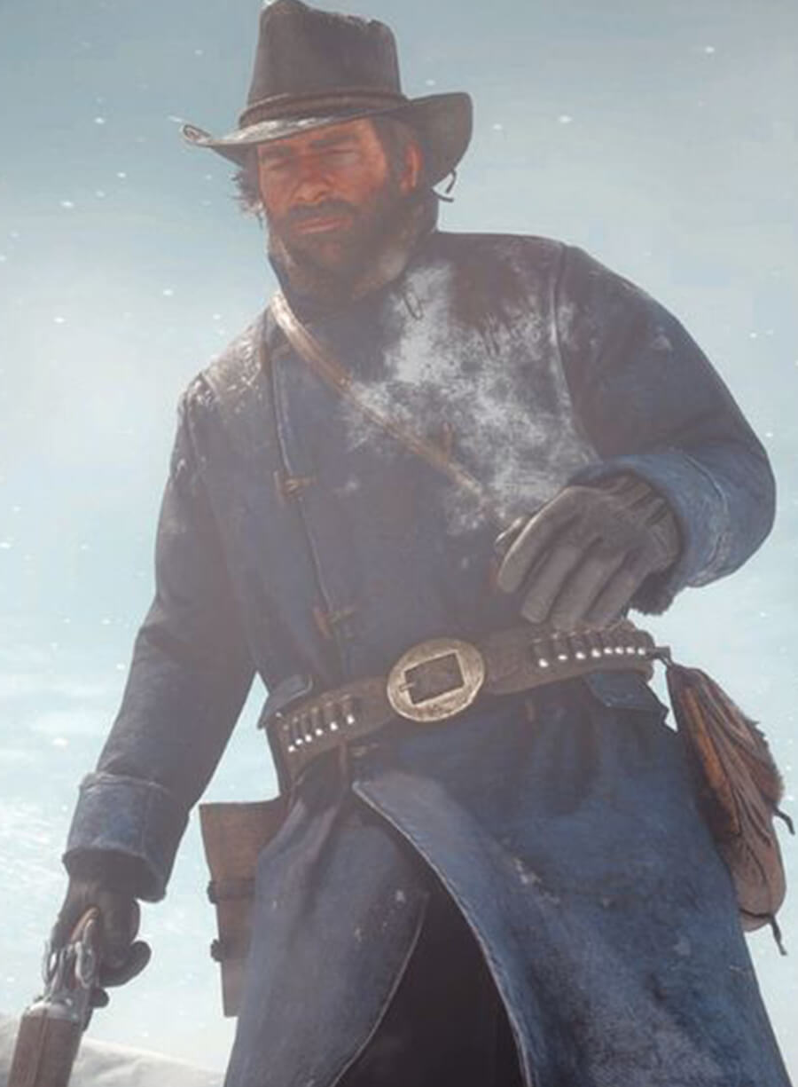 Harpoon Arthur Morgan Inspired Blue Coat - Red Dead Redemption Style