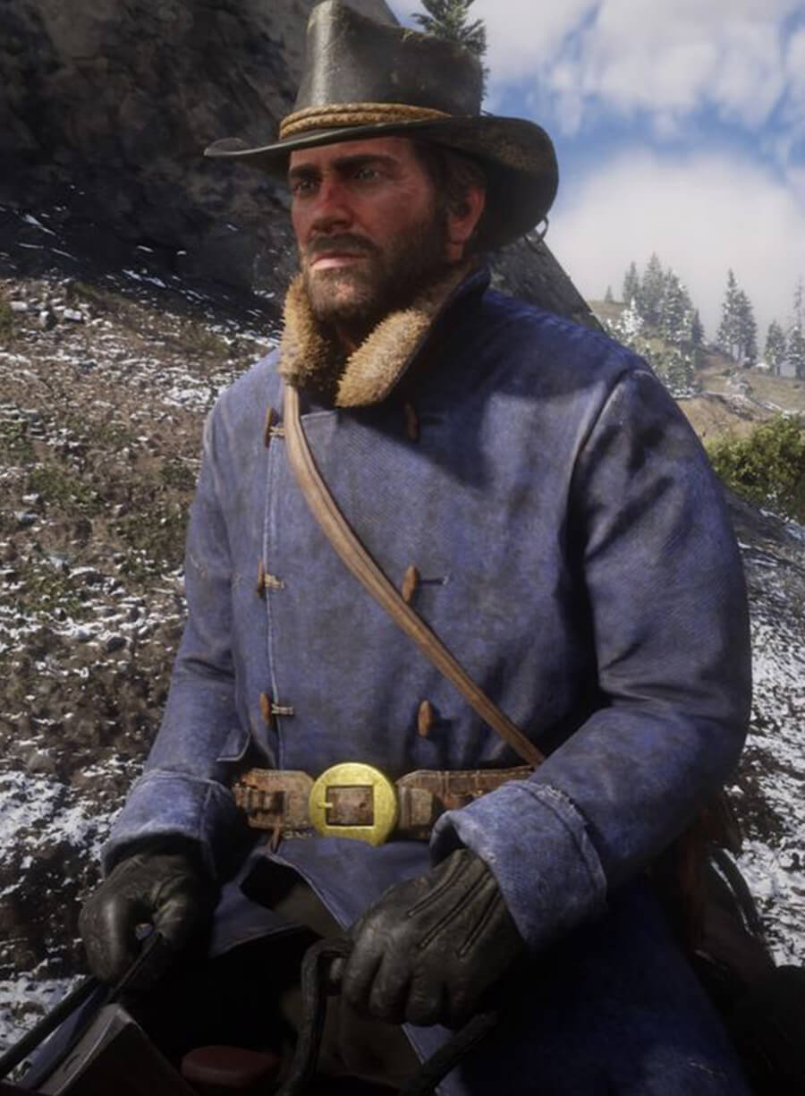 Harpoon Arthur Morgan Inspired Blue Coat - Red Dead Redemption Style