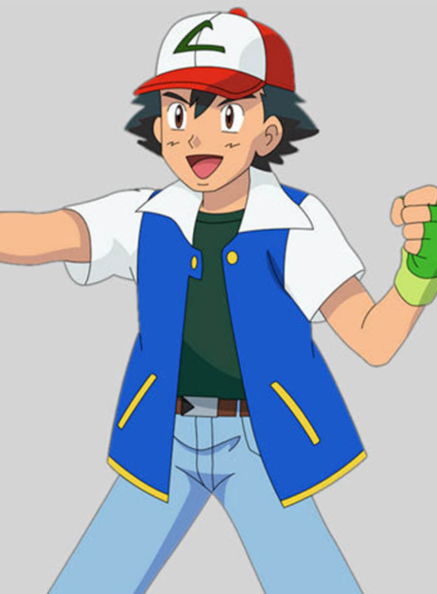 Harpoon Ash Ketchum Inspired Blue Leather Jacket - Pokemon Style