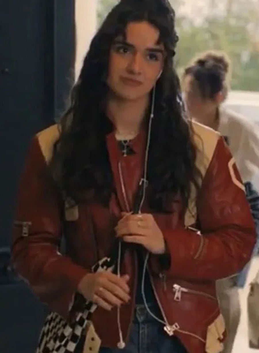 Harpoon Noah Inspired Red and Golden Leather Jacket - My Fault London 2025 Style