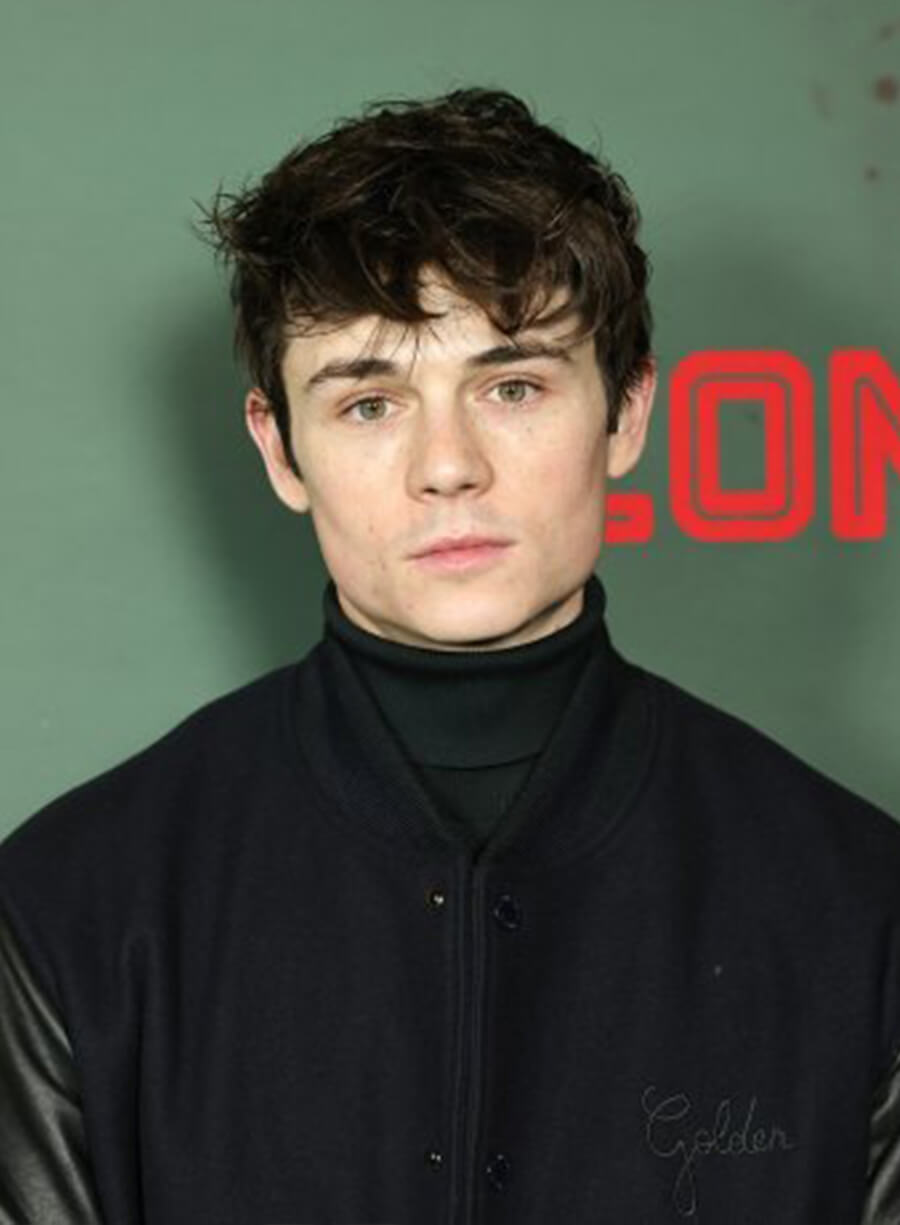 Harpoon Ashby Gentry Inspired Black Wool with Leather Sleeves Bomber Jacket - My Life with the Walter Boys Premiere Style