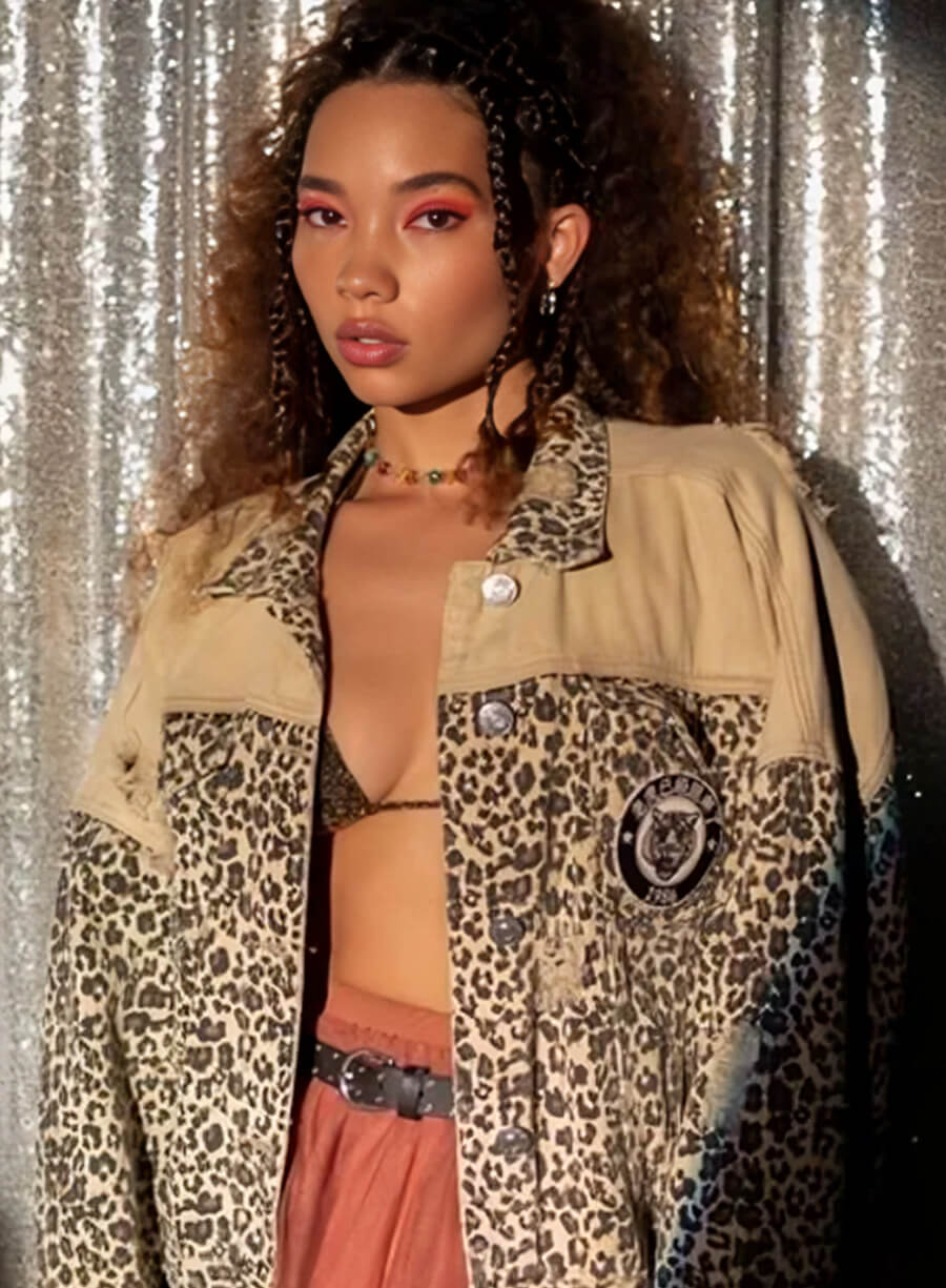 Harpoon Riley Inspired Leopard Print Leather Jacket - I Know What You Did Last Summer Style
