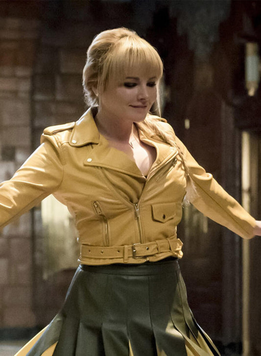 Harpoon Rosalind Dillon Inspired Yellow Biker Jacket - The Flash Style