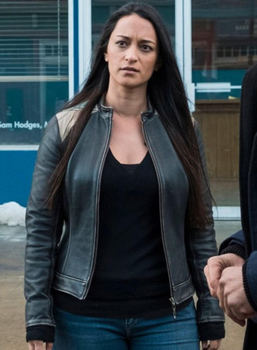 Harpoon Asta Twelvetrees Inspired Black Real Leather Leather Jacket - Resident Alien Style