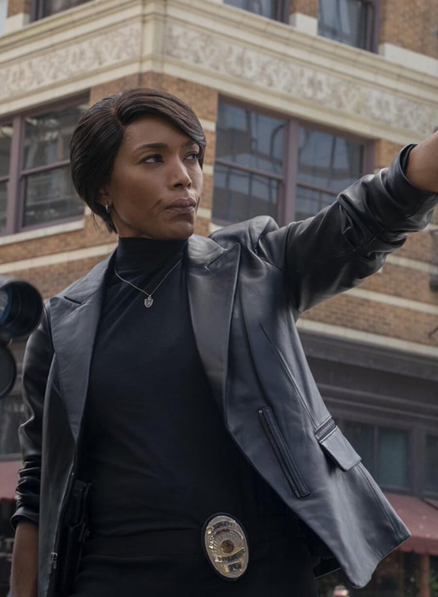 Harpoon Athena Grant Inspired Black Leather Jacket - 9-1-1 Style
